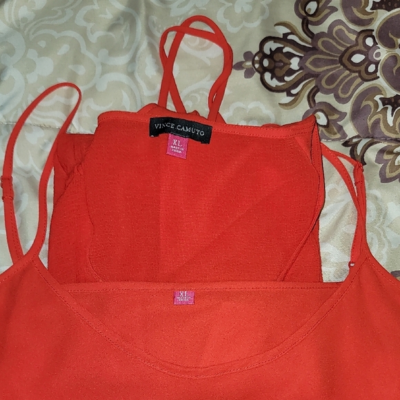 Vince Camuto Vibrant Red Top & Camisole Set Sz: XL - Picture 8 of 8